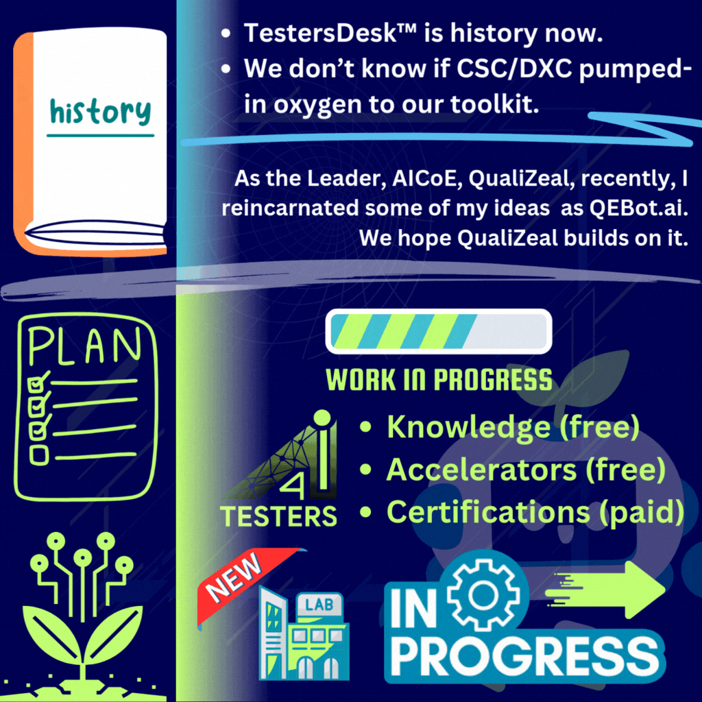 TestersDesk_AppLabs_CSC_DXC_QualiZeal_Ai4Testers_theNEXT TD AppLabs QualiZeal Ai4Testers The Next (Billboard (Square))